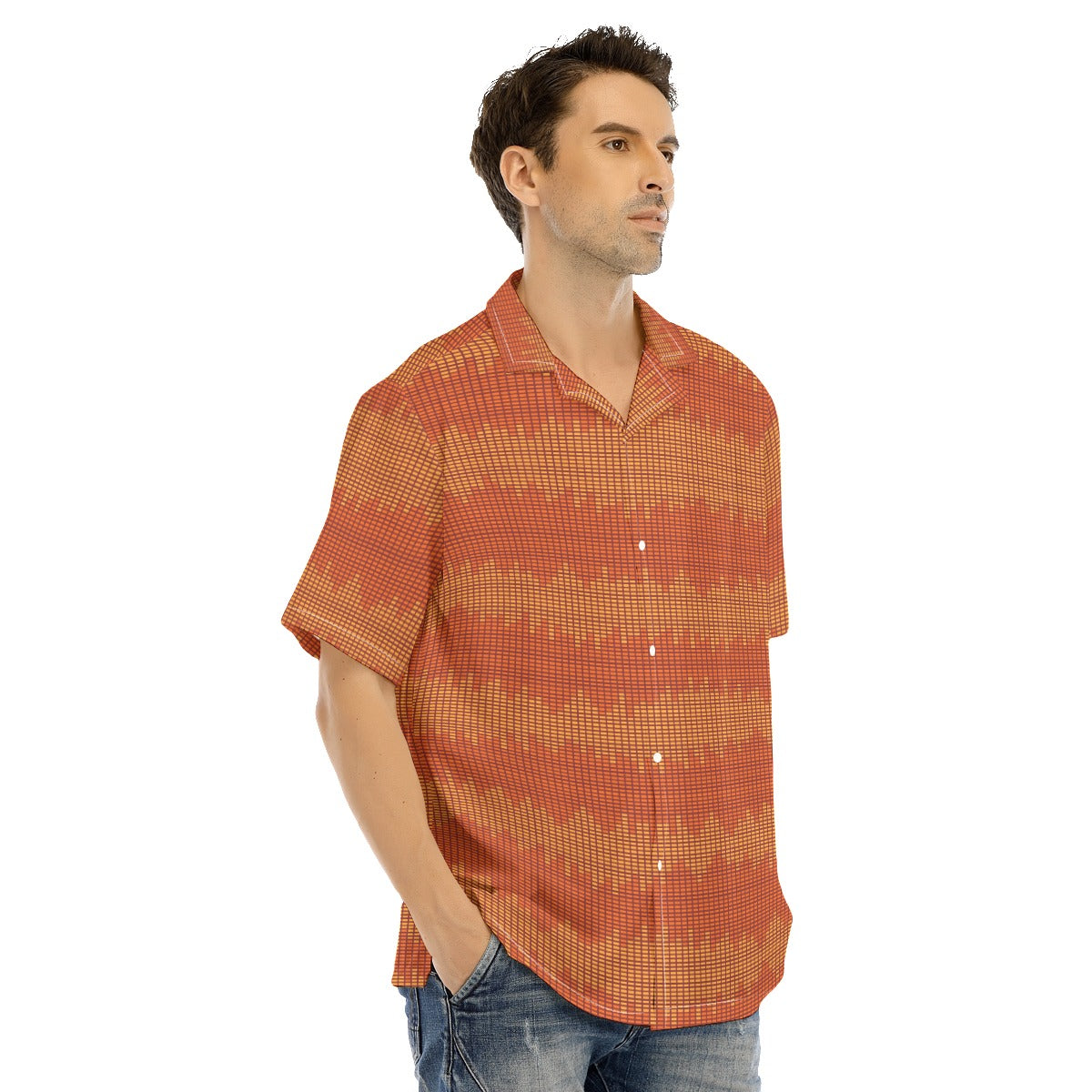 Santa Fe-All-Over Print Men's Hawaiian Shirt