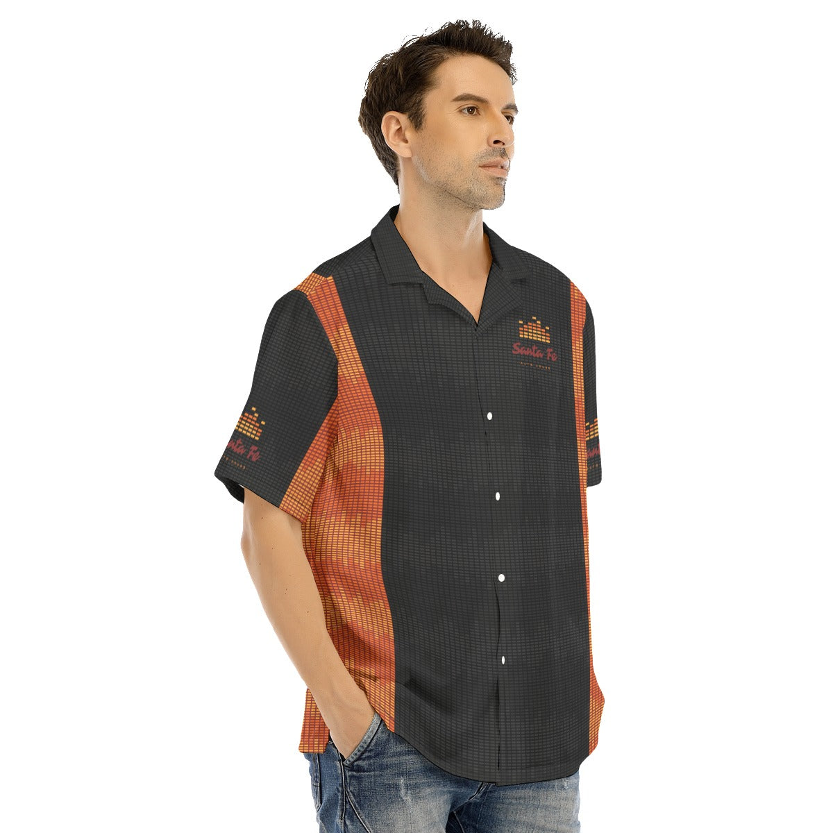 Santa Fe-All-Over Print Men's Hawaiian Shirt