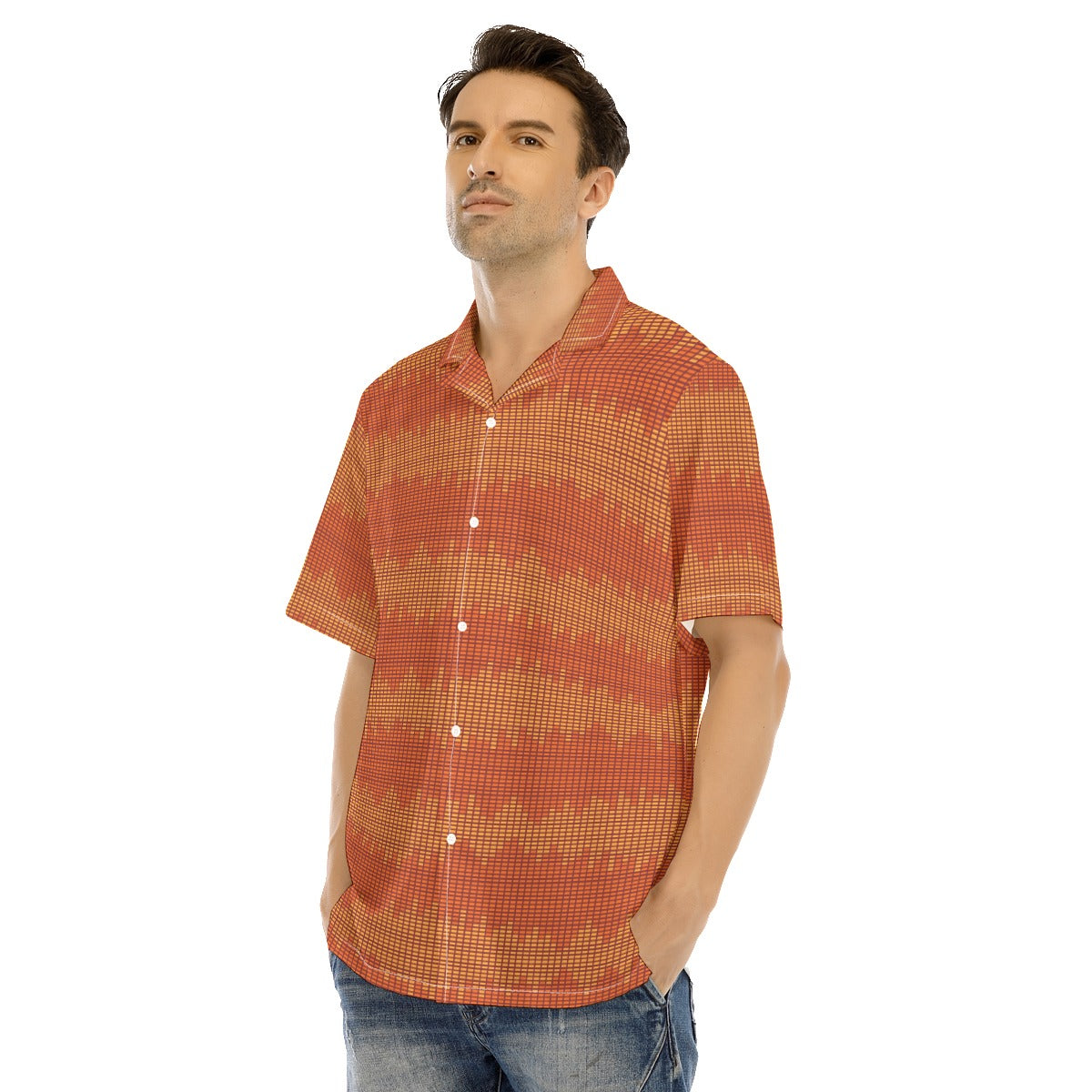 Santa Fe-All-Over Print Men's Hawaiian Shirt