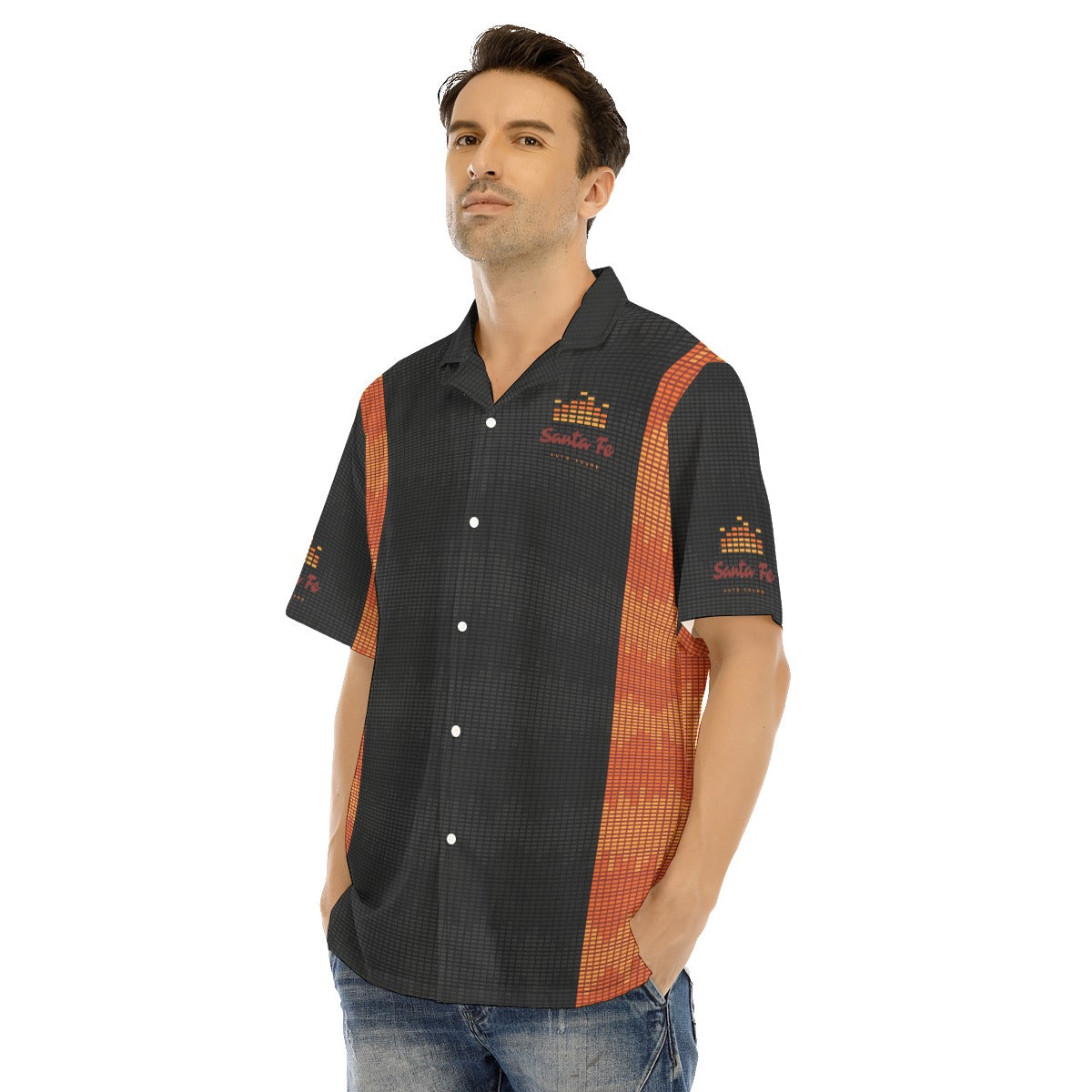 Santa Fe-All-Over Print Men's Hawaiian Shirt