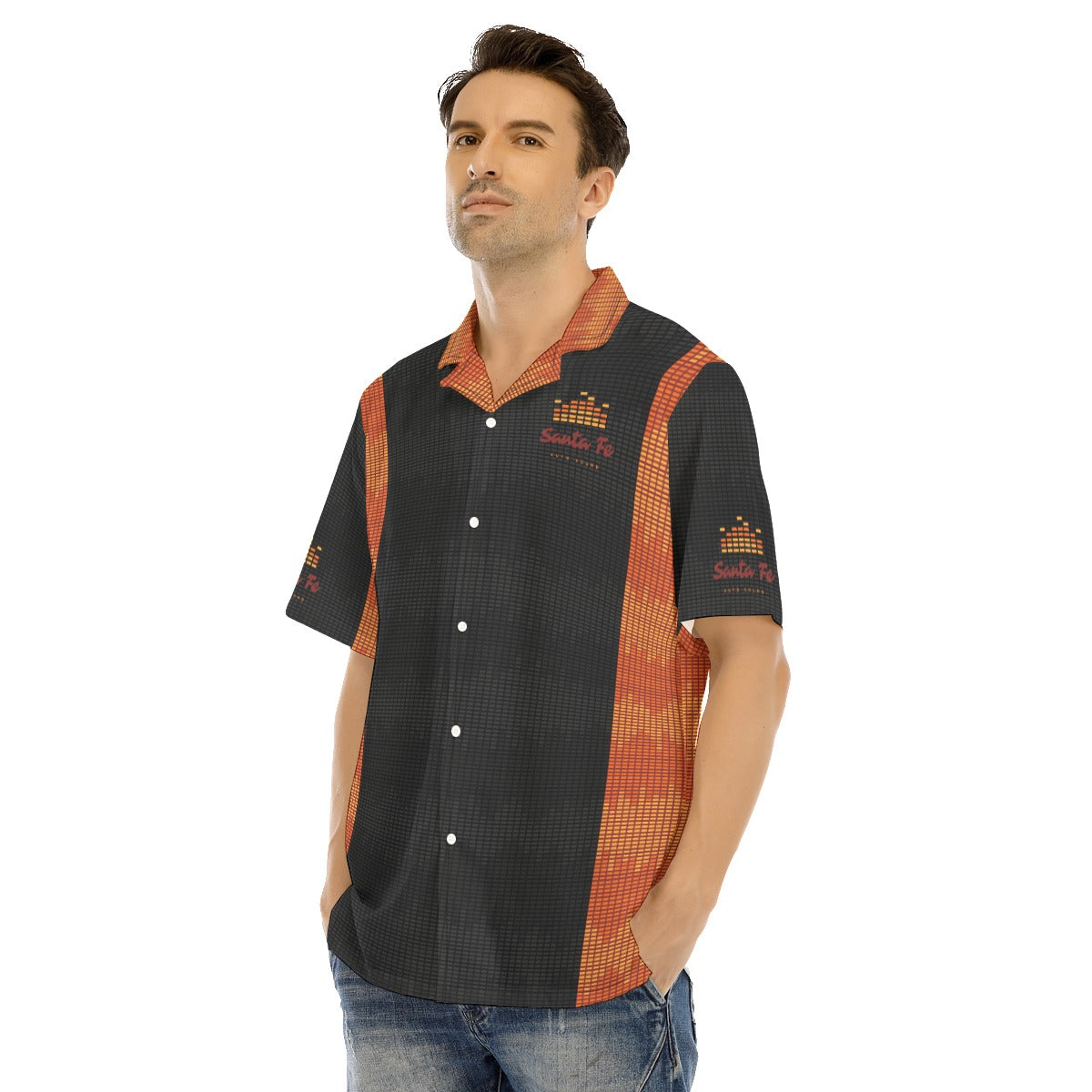 Santa Fe-All-Over Print Men's Hawaiian Shirt