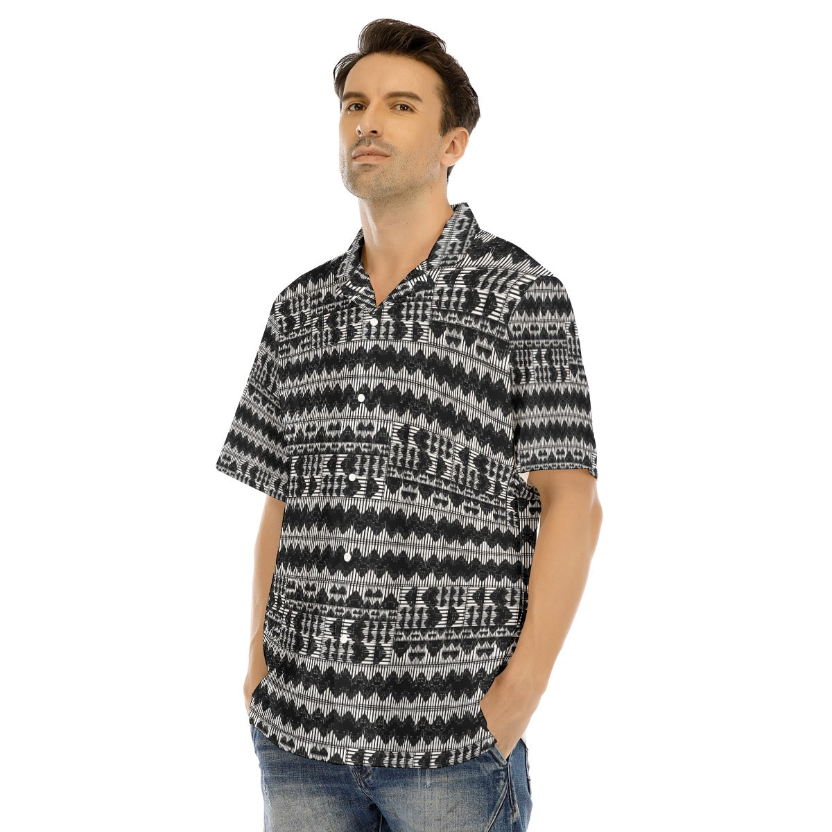 MESA-Hawaiian Shirt With Button Closure