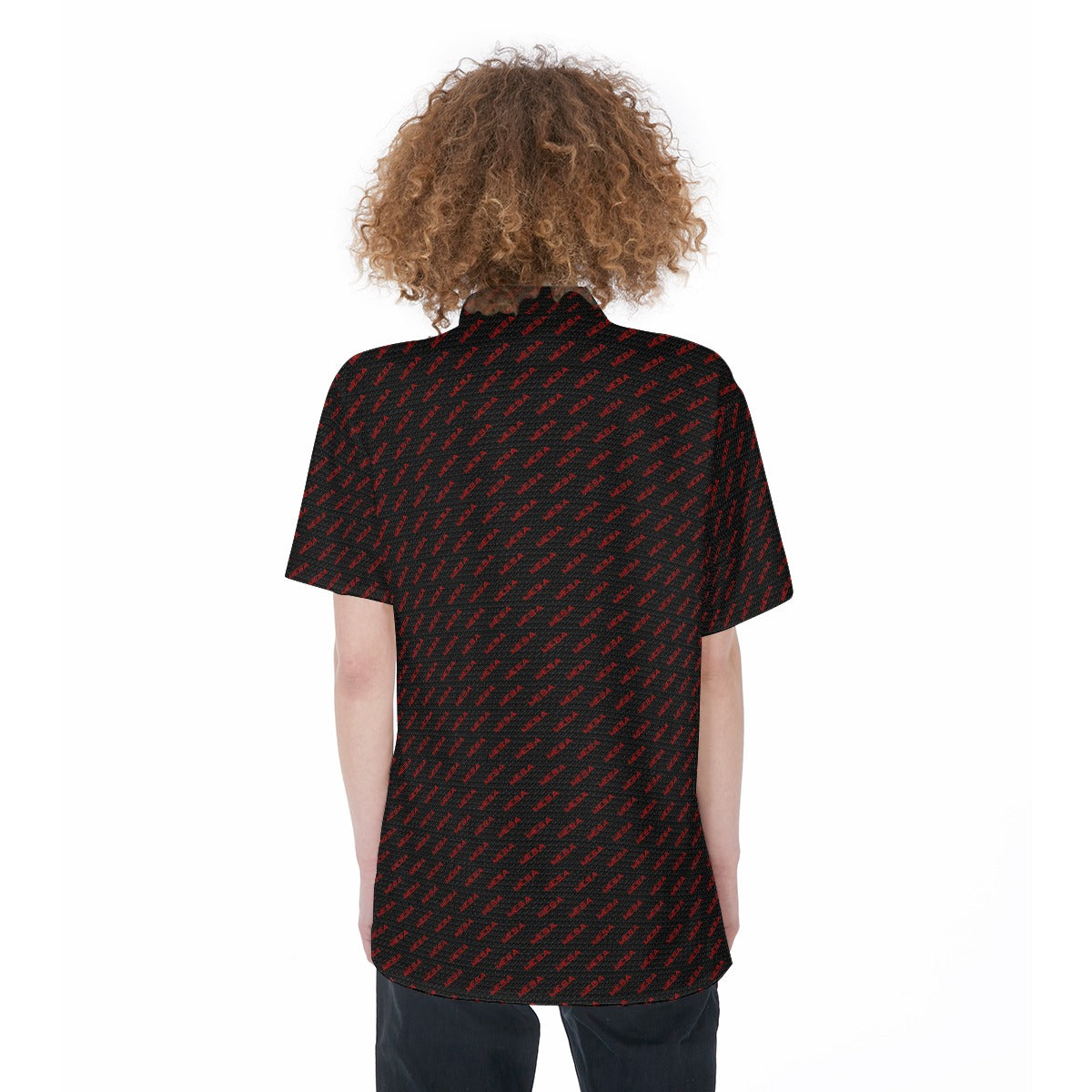 MESA-All-Over Print Women's Short Sleeve Shirt With Pocket