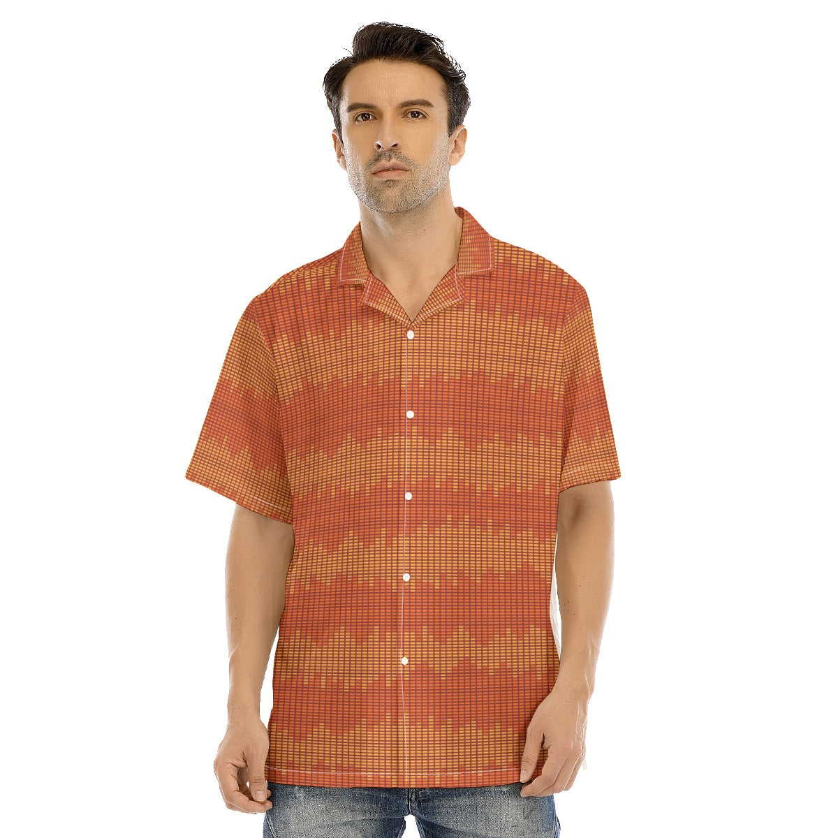 Santa Fe-All-Over Print Men's Hawaiian Shirt