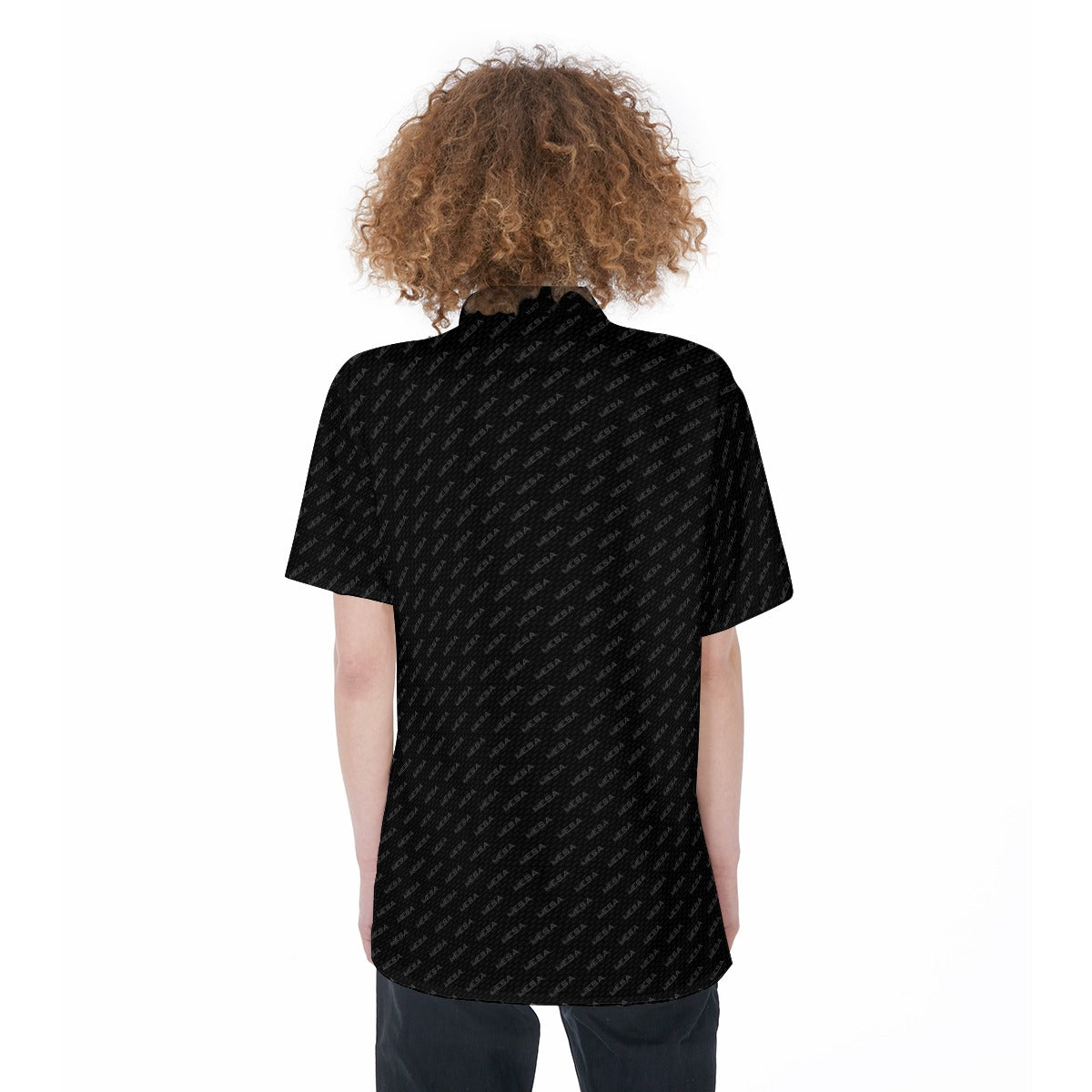 MESA-All-Over Print Women's Short Sleeve Shirt With Pocket