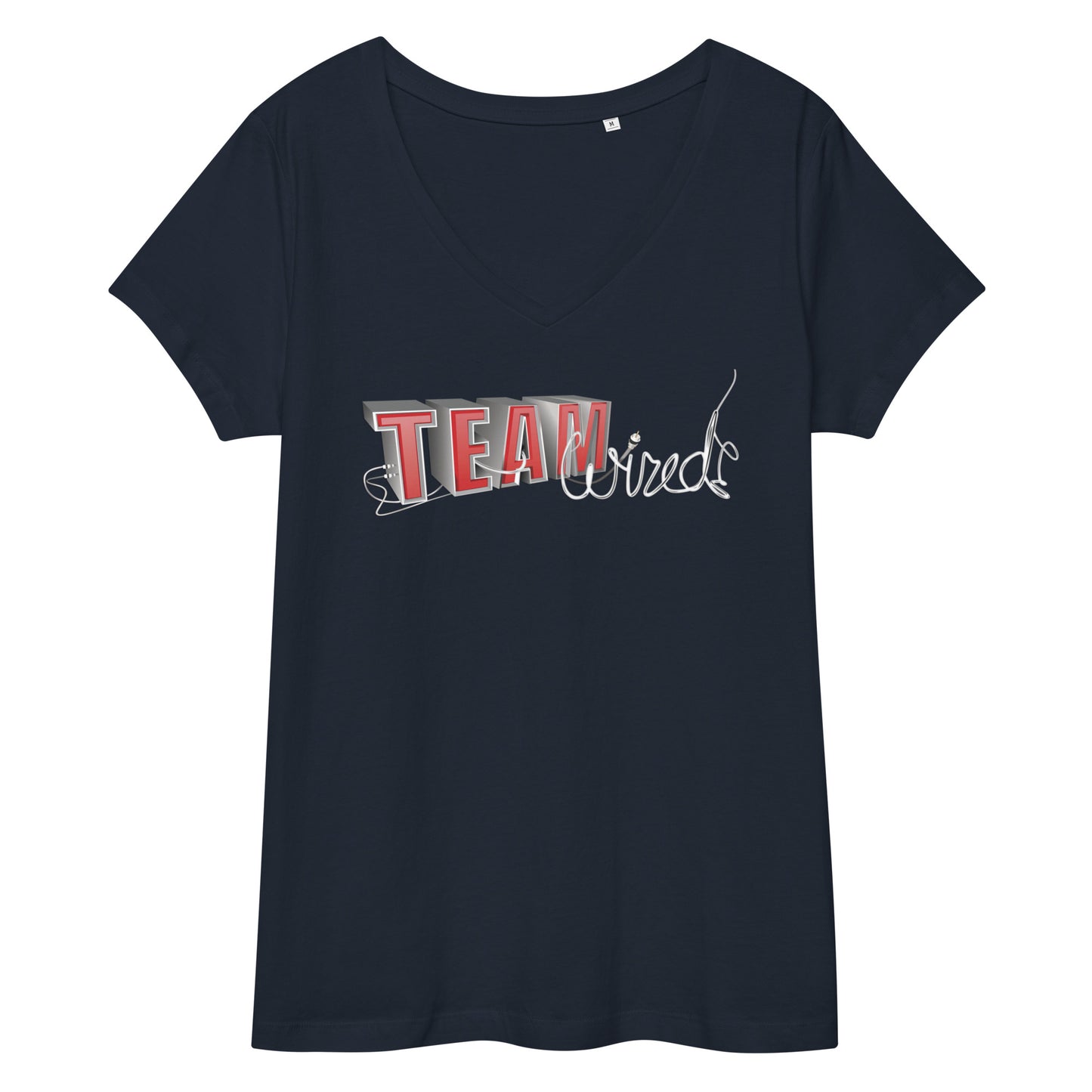Team Wired-Women’s fitted v-neck t-shirt