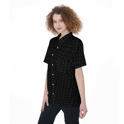 MESA-All-Over Print Women's Short Sleeve Shirt With Pocket