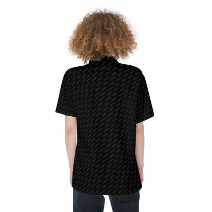 MESA-All-Over Print Women's Short Sleeve Shirt With Pocket